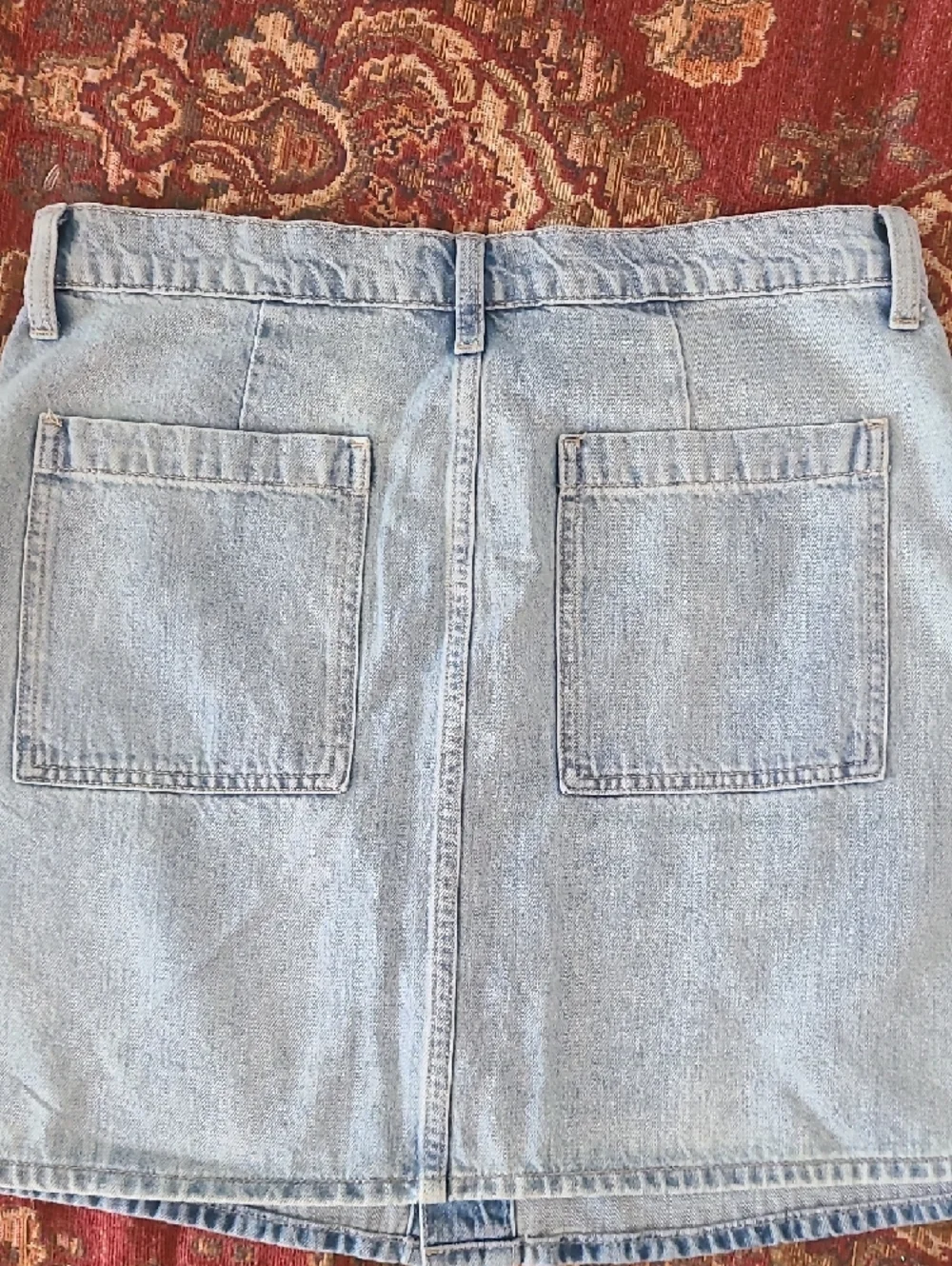Lucky Brand Light Blue Button-Front Denim Skirt - Picture 4 of 5